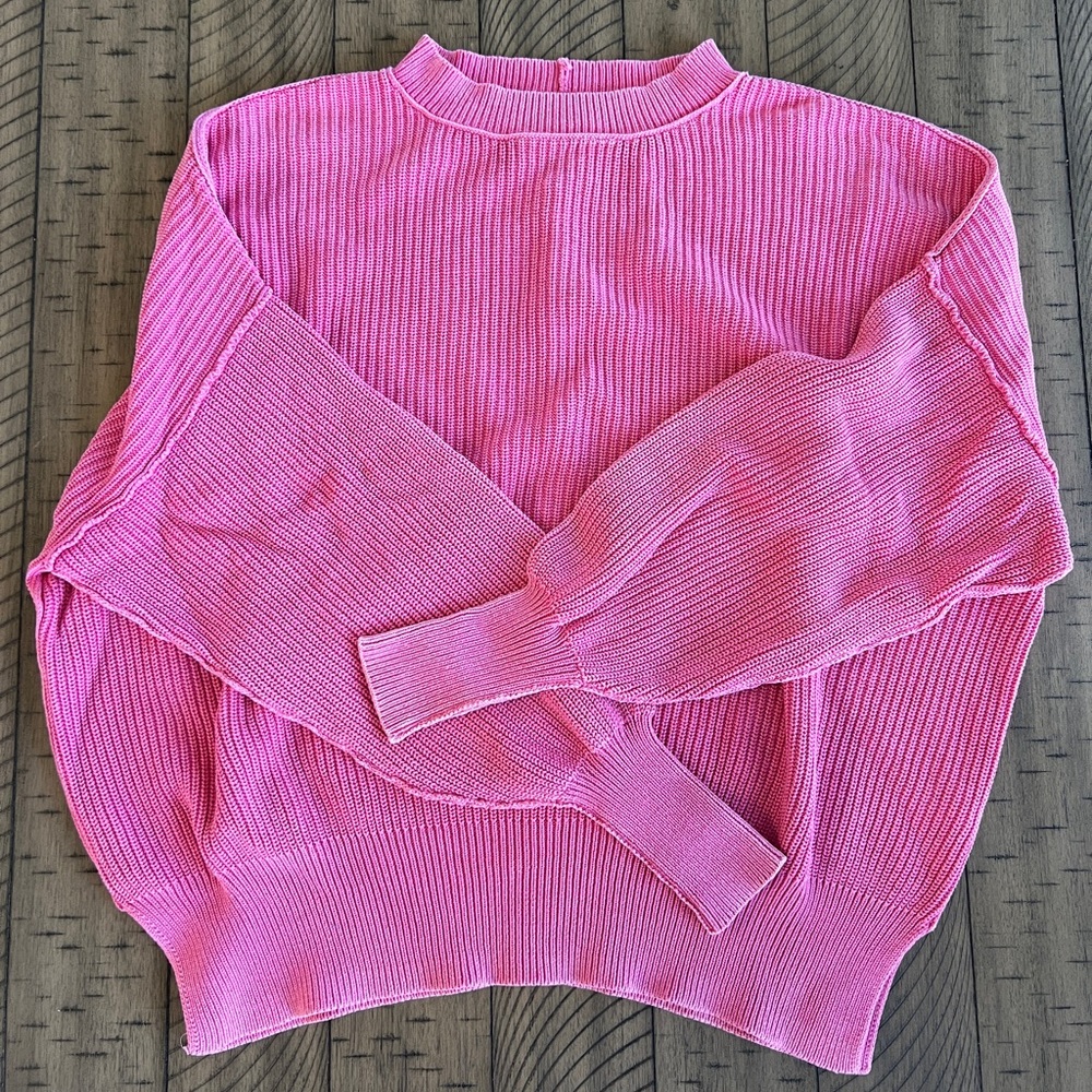 Ribbed Crew Neck Sweater